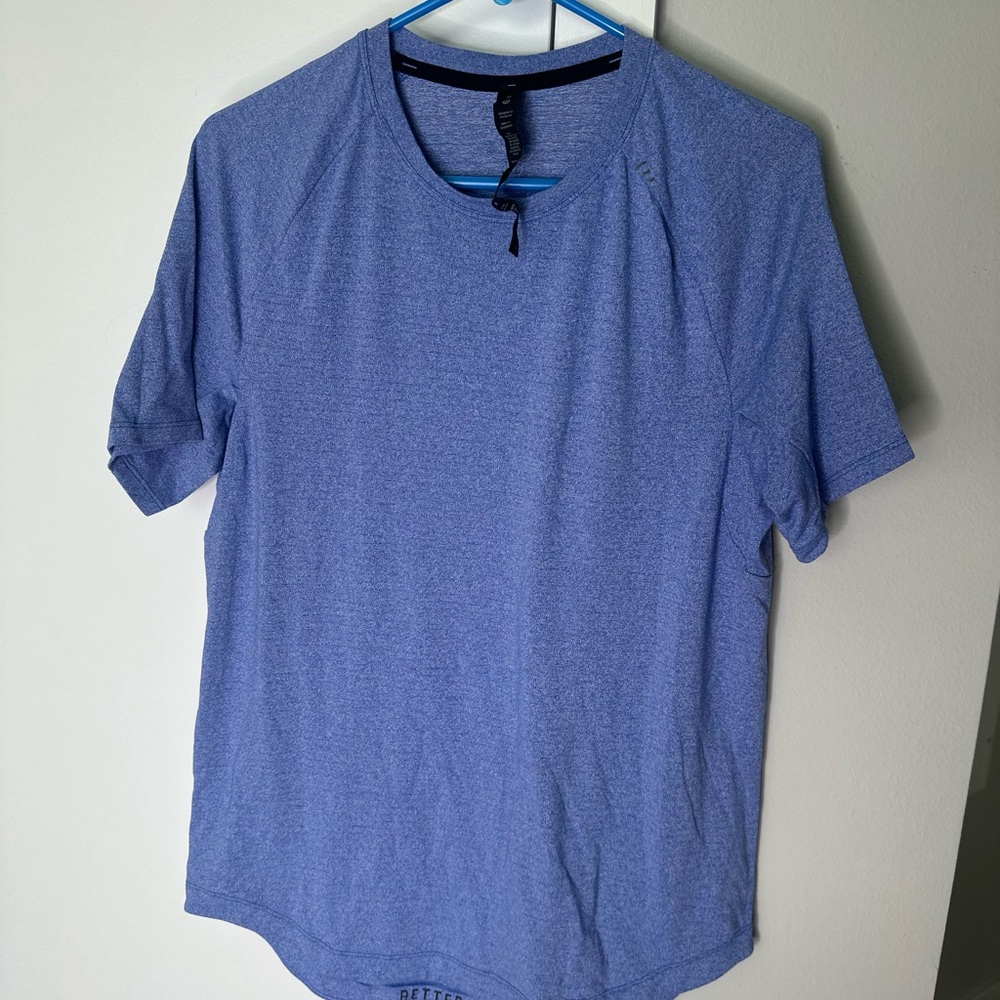 lululemon athletica Men's Heather Periwinkle Blue Short Sleeve Tee
